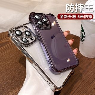 加厚 冰晶盾 電鍍帶鏡頭膜 適用於 iPhone 14 13 12 11 pro max 手機殼 保護殼 XR 防摔殼L-細節圖9