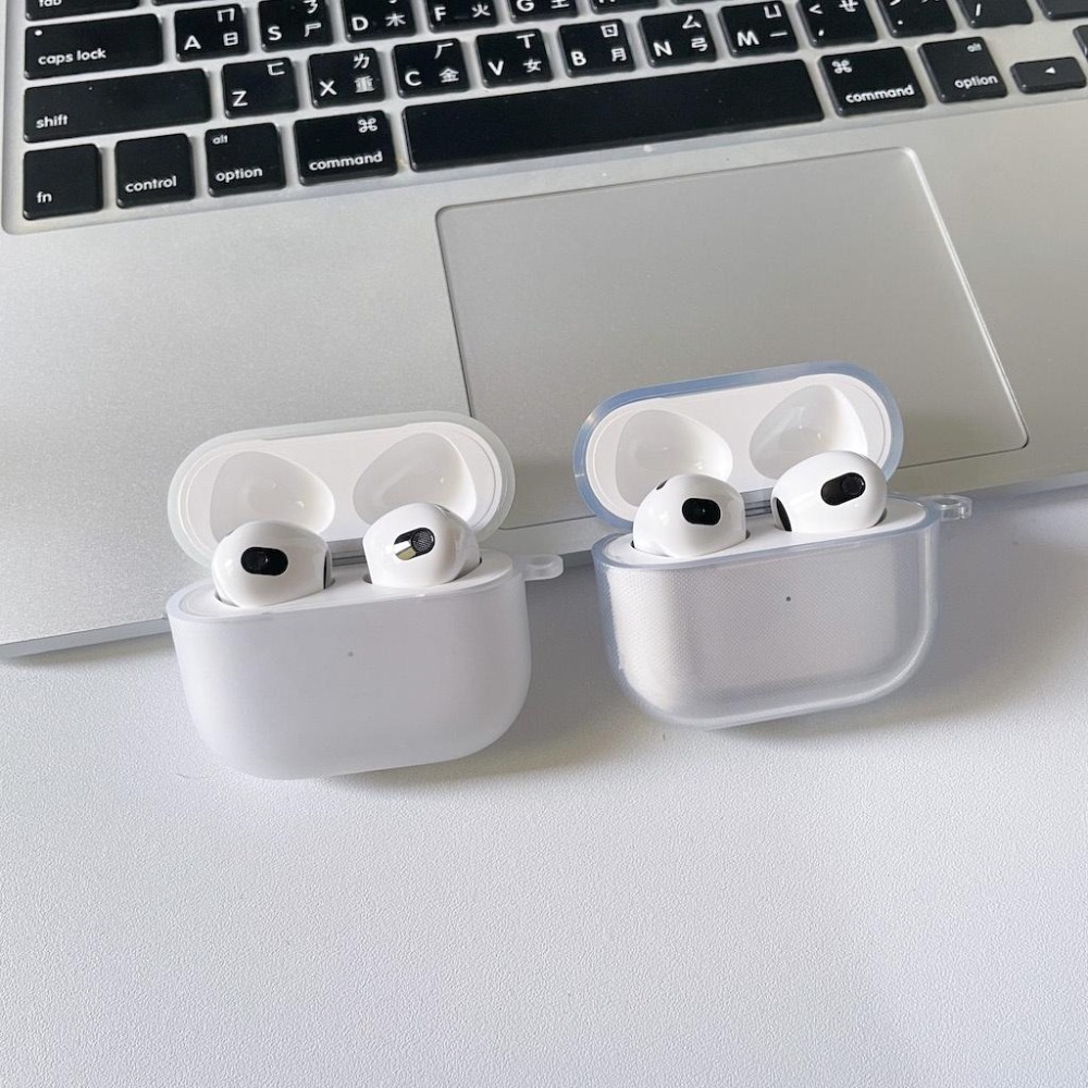 霧面磨砂白色 AirPods Pro2 Pro 1代 2代 3代 保護套 耳機殼 保護殼 軟殼 全透明 黑-細節圖2