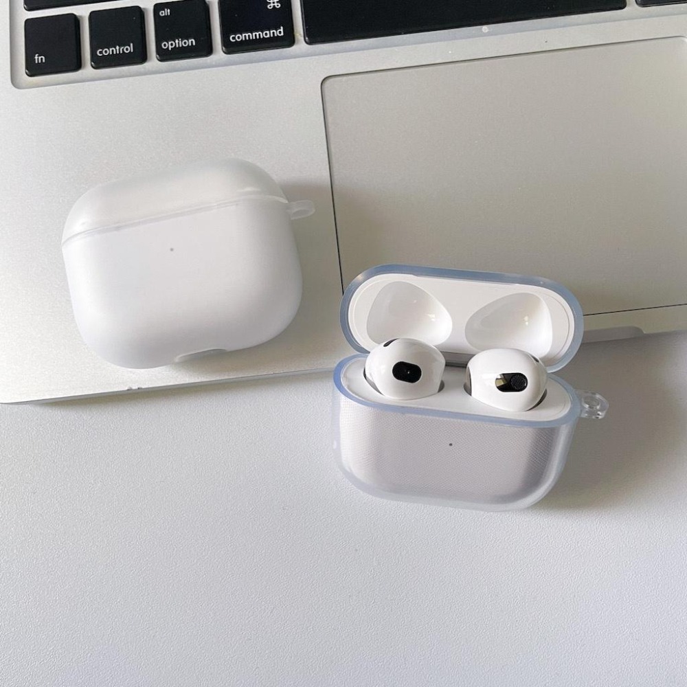 霧面磨砂白色 AirPods Pro2 Pro 1代 2代 3代 保護套 耳機殼 保護殼 軟殼 全透明 黑-細節圖3