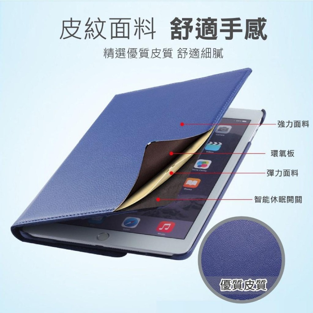 平板旋轉皮套 保護套 適用蘋果iPad 234 Mini Air 5 2018 10.9 10.5 11吋 360度旋轉-細節圖4