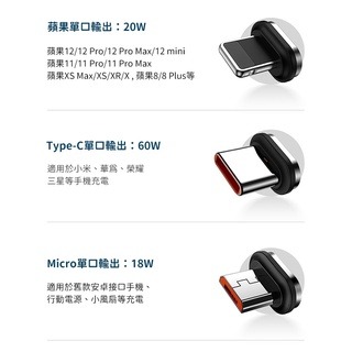 倍思Baseus 鋅磁三合一伸縮傳輸線 蘋果充電線 iPhone充電線 Micro充電線 Type-C充電線 B-細節圖4