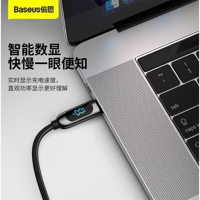 nBaseus倍思 數顯100W Type-C快充傳輸線 Type-C轉Type-C充電線 PD充電線Type-C傳輸線-細節圖3
