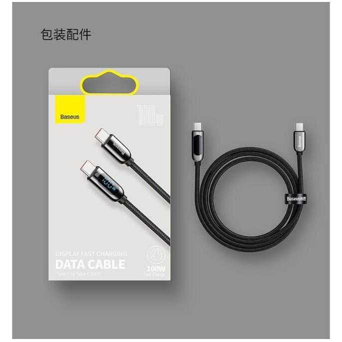 nBaseus倍思 數顯100W Type-C快充傳輸線 Type-C轉Type-C充電線 PD充電線Type-C傳輸線-細節圖9