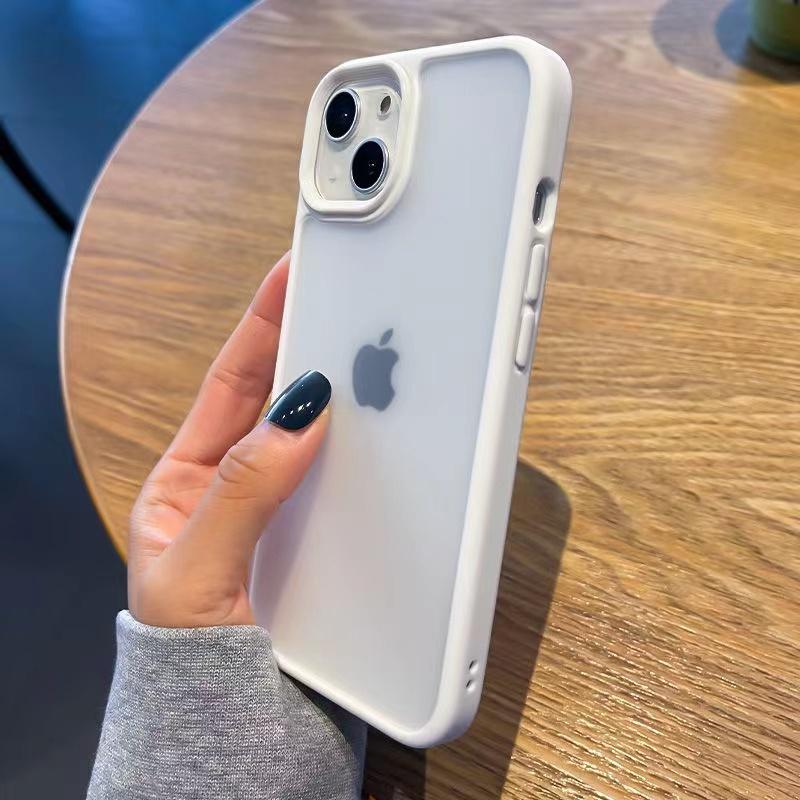 撞色磨砂 防摔手機殼適用iPhone 14 13 12 11 Pro Max XR XS i11 i12 i13 i14-細節圖3