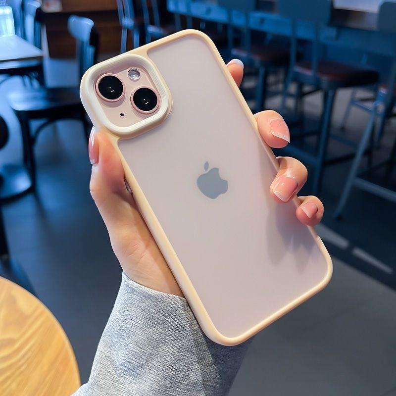 撞色磨砂 防摔手機殼適用iPhone 14 13 12 11 Pro Max XR XS i11 i12 i13 i14-細節圖9