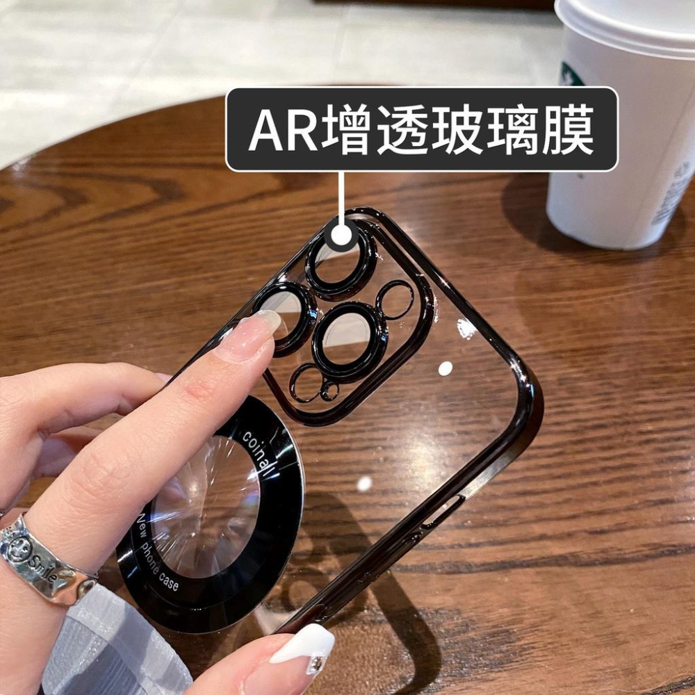 電鍍漏標 磁吸放大鏡 自帶鏡頭膜 手機殼 防摔殼 適用蘋果 iPhone 14 13 12 11 Pro Max 保護殼-細節圖7