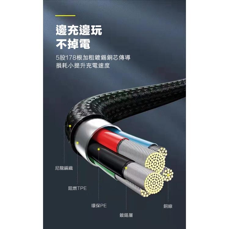 a倍思 極速一拖三快充充電線 Type-C to iPhone線 Micro線 Type-C線 蘋果傳輸線 20W-細節圖6
