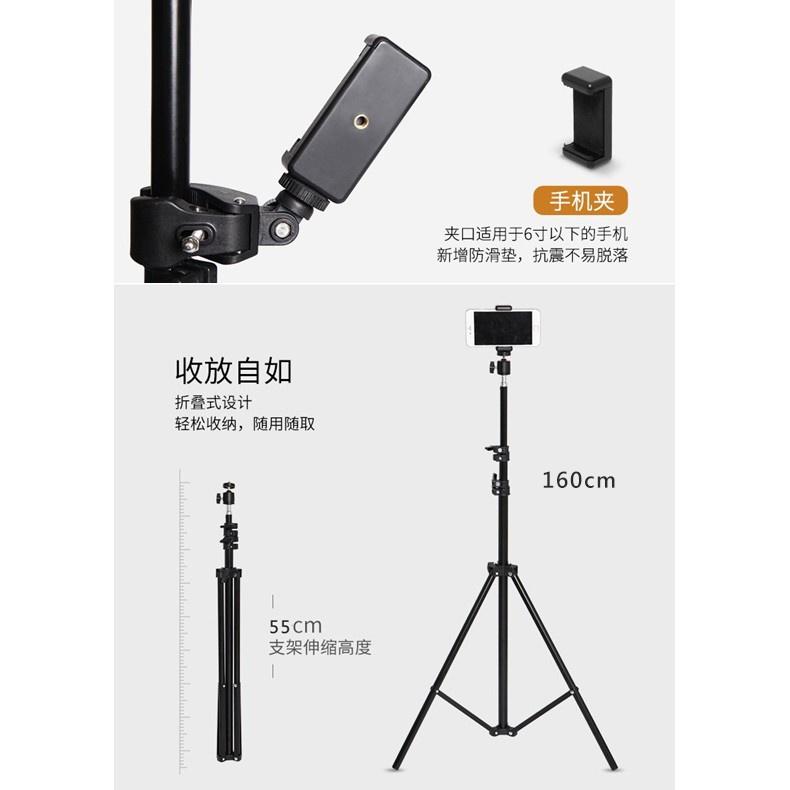 1直播腳架 燈架/手機架/單眼相機架 多用途1/4螺絲雲台 160公分 210公分 三腳架 送手機夾
