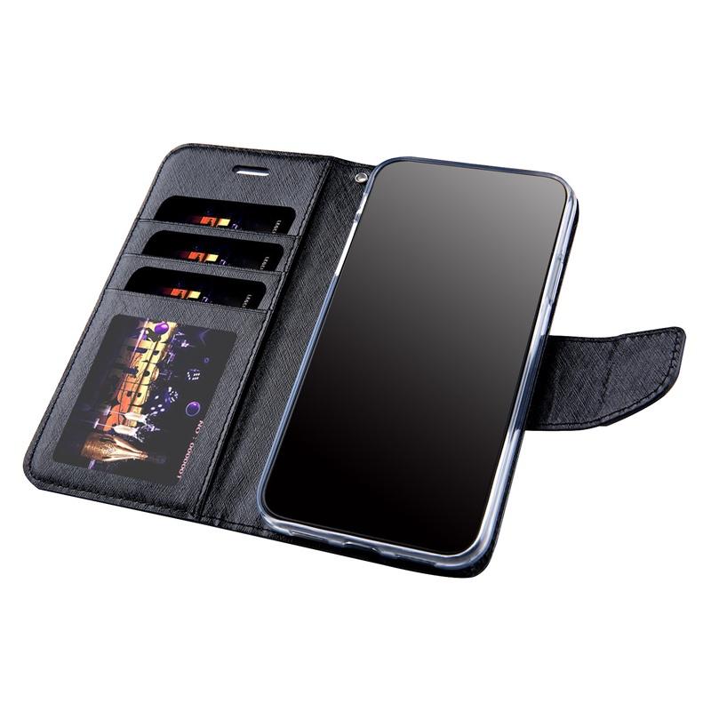 bk 適用於Samsung三星A8 A8+Plus 2018手機殼月詩蠶絲紋翻蓋式皮套-細節圖2