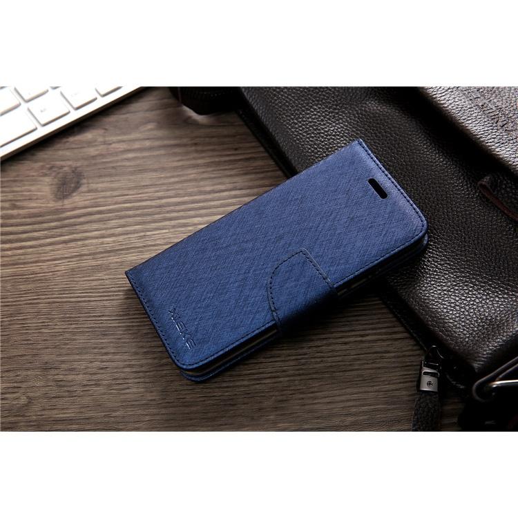 bk 適用於Samsung三星A8 A8+Plus 2018手機殼月詩蠶絲紋翻蓋式皮套-細節圖7