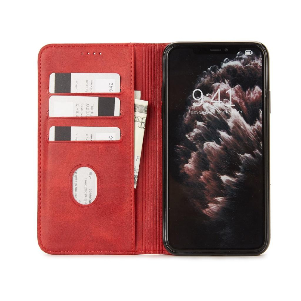 bk 小牛紋無扣可立式皮套 適用 iPhone X/XS Max/XR/I6/I7/I8/SE2/I6+/I7+/I8+-細節圖3