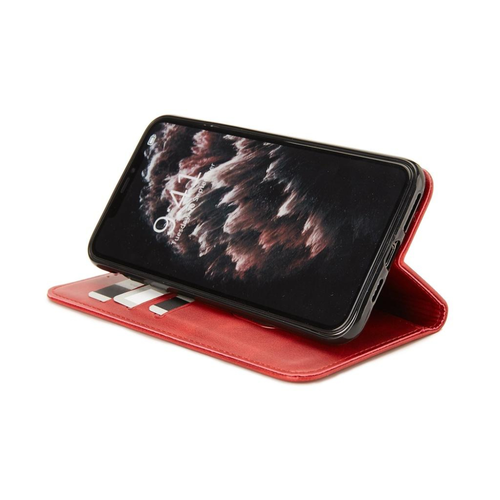 bk 小牛紋無扣可立式皮套 適用 iPhone X/XS Max/XR/I6/I7/I8/SE2/I6+/I7+/I8+-細節圖7