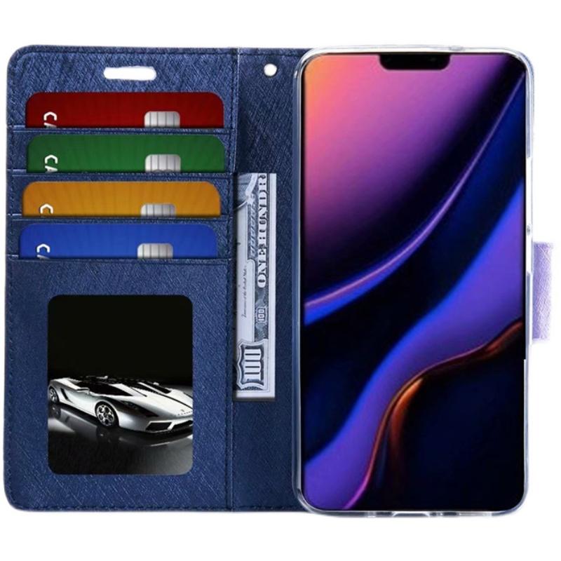 bk 適用于samsung A52 5G月詩蠶絲紋A72皮套A42翻蓋保護套掛繩手機殼-細節圖5