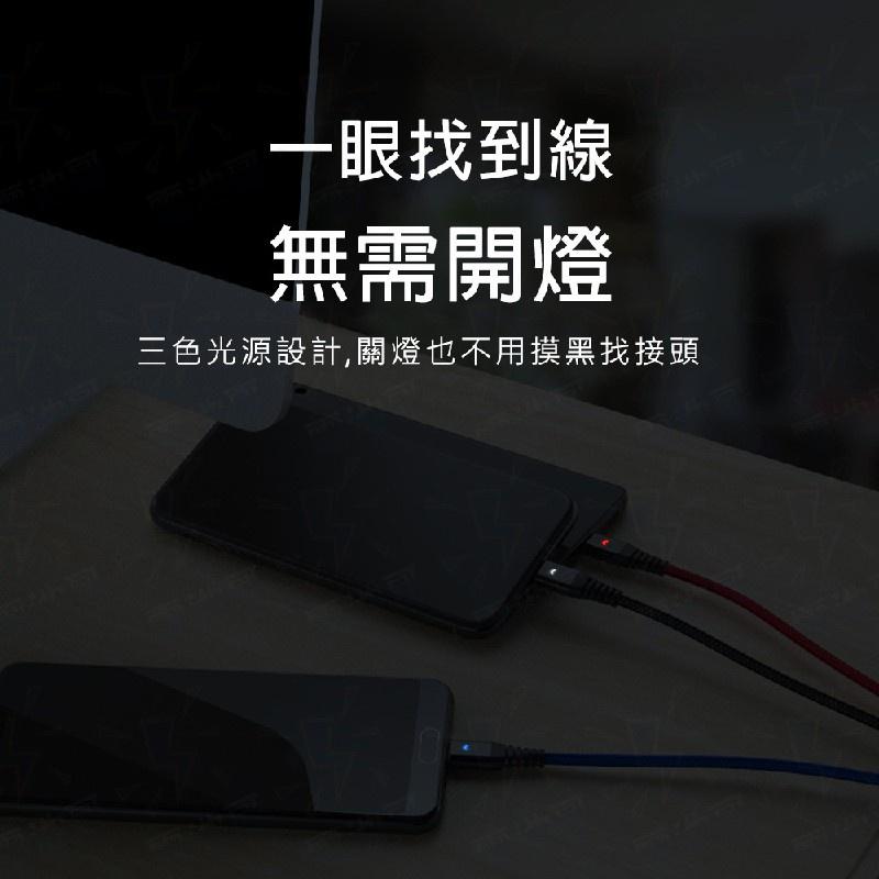 bk 3.5A 三合一 快充 充電線 帶燈顯示 快充線 充電線 蘋果/安卓/Type-C 一拖三快充線 旅行收納-細節圖9