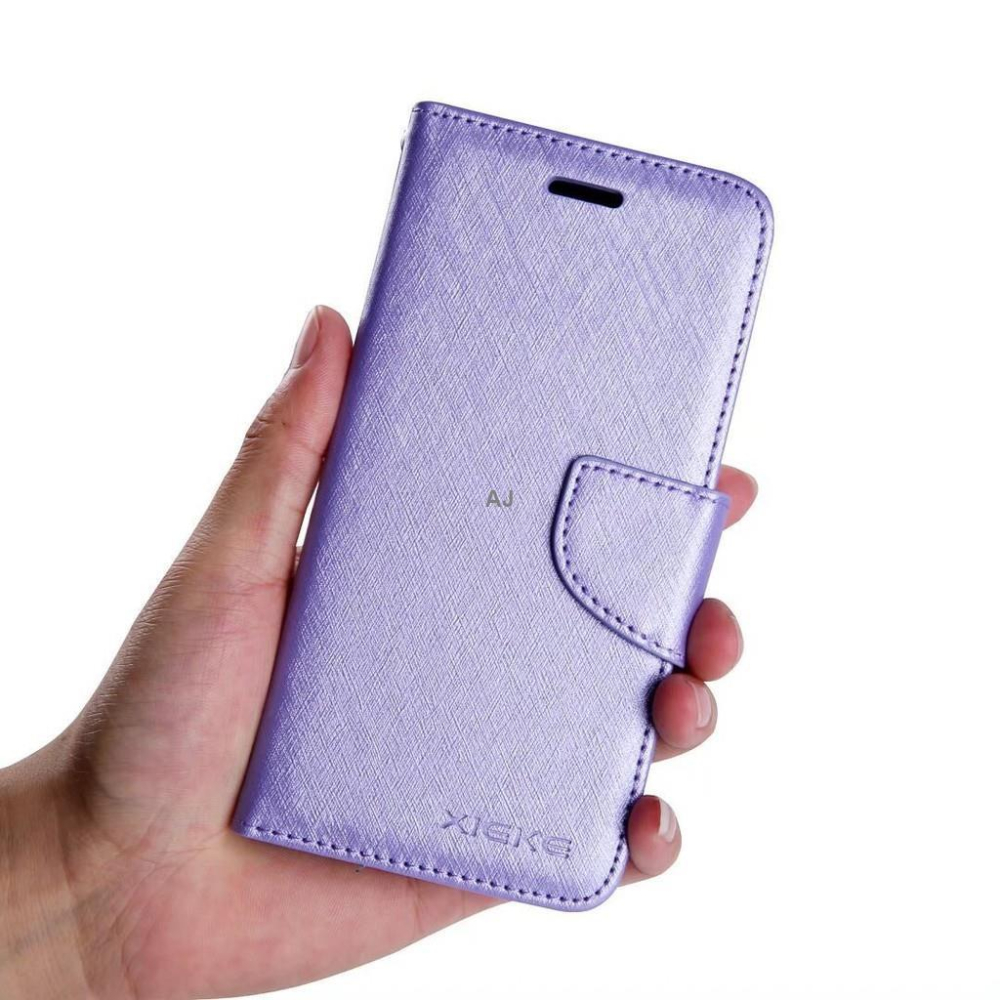 bk 月詩側翻皮套 適用iPhone 7 i8 i7plus i8plus SE2蠶絲紋皮套 掀蓋磁扣皮套 可立可插卡皮-細節圖6