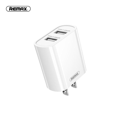 bk Remax RP-U35雙USB充電頭 雙口2.1A 豆腐頭