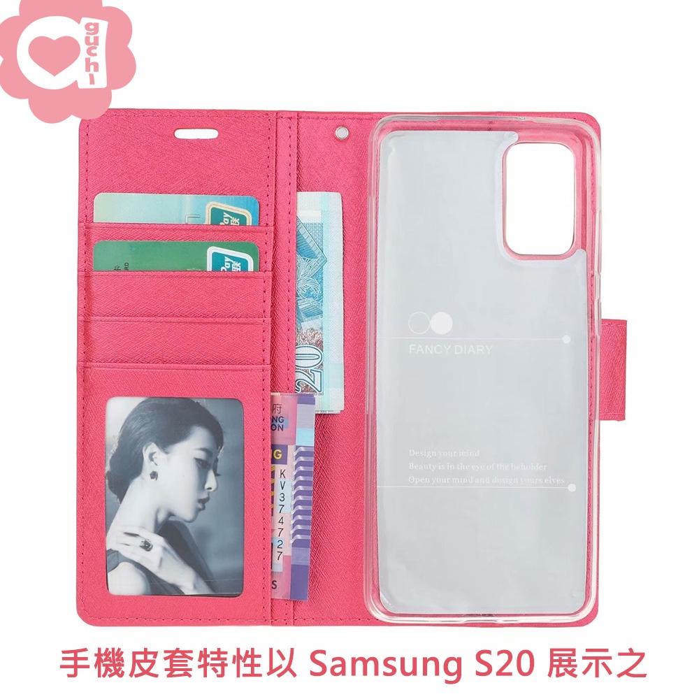 bk Samsung Galaxy A32 5G 月詩蠶絲紋時尚皮套 多層次插卡功能 側掀磁扣手機殼-金粉玫-細節圖3