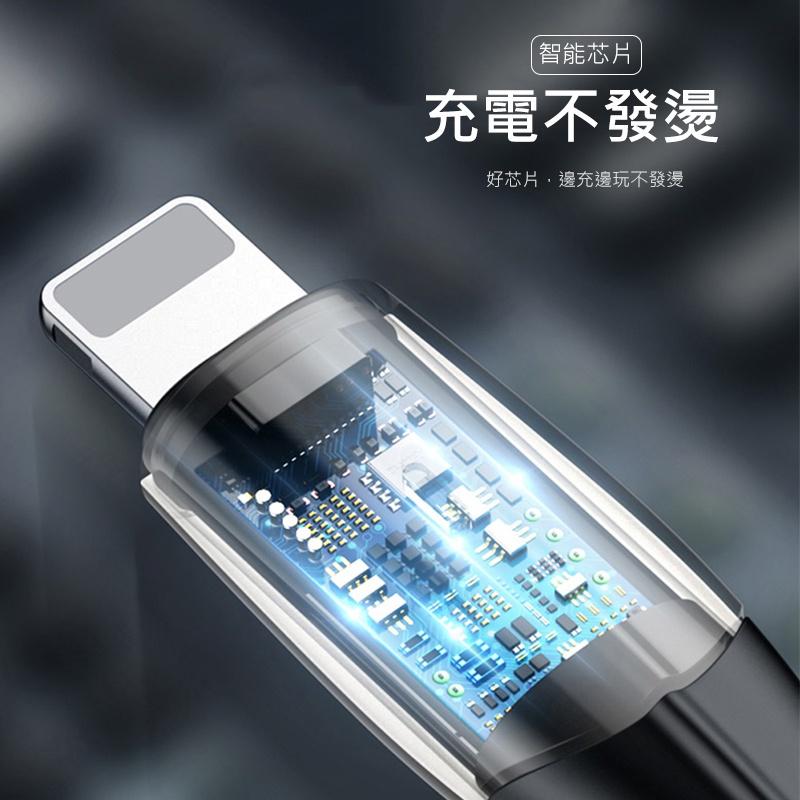 1 jBaseus倍思水平線蘋果iPhone手機充電線 2.4A快充線蘋果傳輸線 iPhone快充線 尼龍編織線Ligh-細節圖6