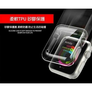 bk 全包透明保護套 適用於Apple Watch SE 6 5 4 3代 蘋果手錶超薄保護殼 無需貼膜 觸碰靈敏
