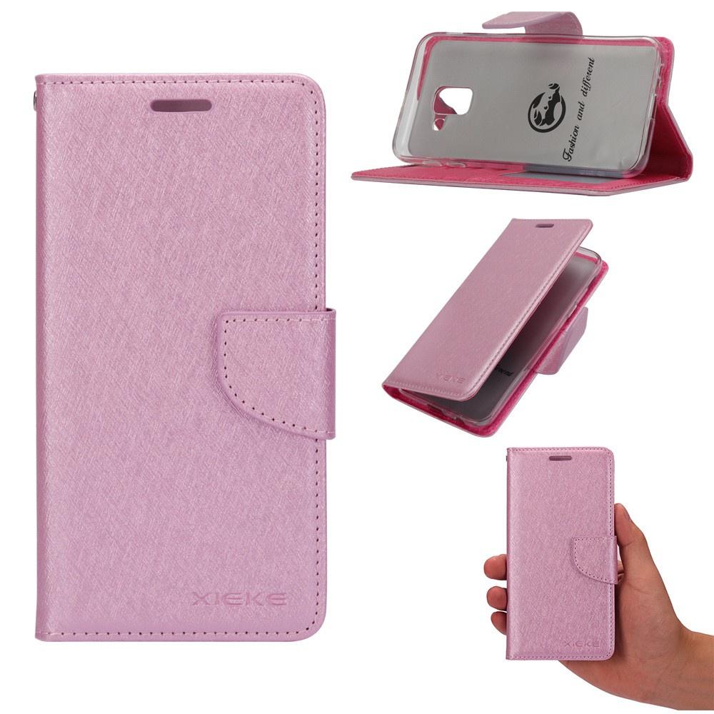 bk Nokia 3.1 Plus (X3) 蠶絲紋 磁扣皮套 黑金玫紅粉藍紫 Xieke Alivo-細節圖5