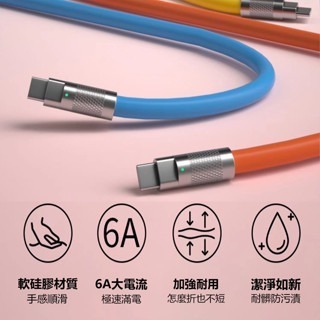 6A 120W 快充 鋅合金加粗充電線 機甲線 快充線 1米 1.5米 2米  數據線 傳輸線 蘋果 安卓 type-c-細節圖2