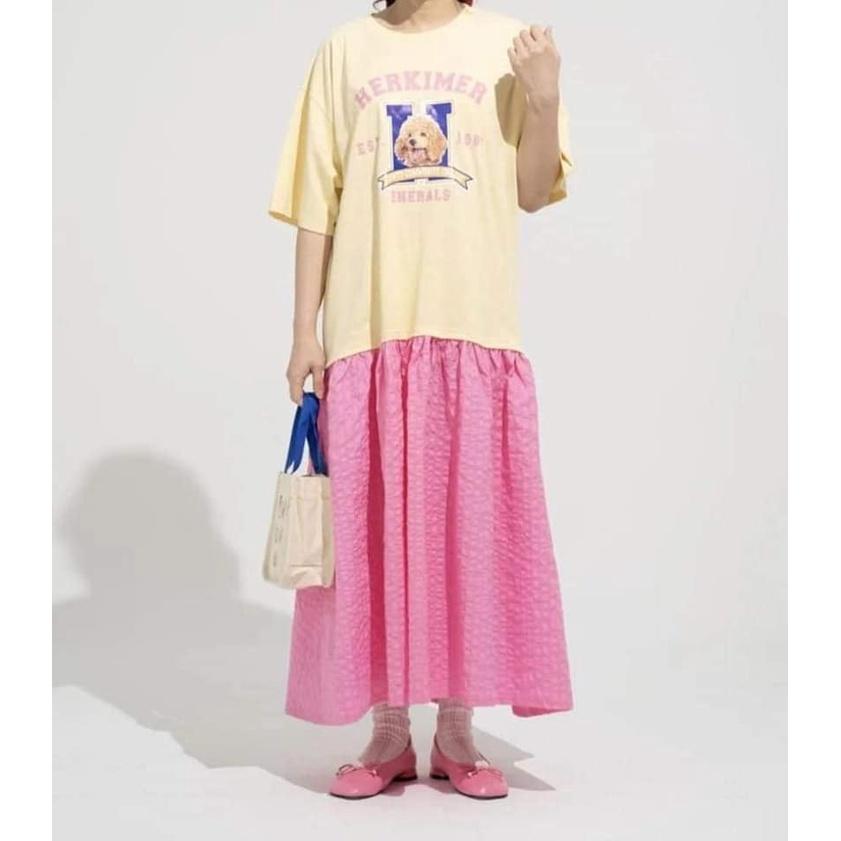 NaNa LuLu韓國連線 日本連線 韓國製寬鬆貴賓狗連身裙 賣現貨粉色 現貨秒出-細節圖2