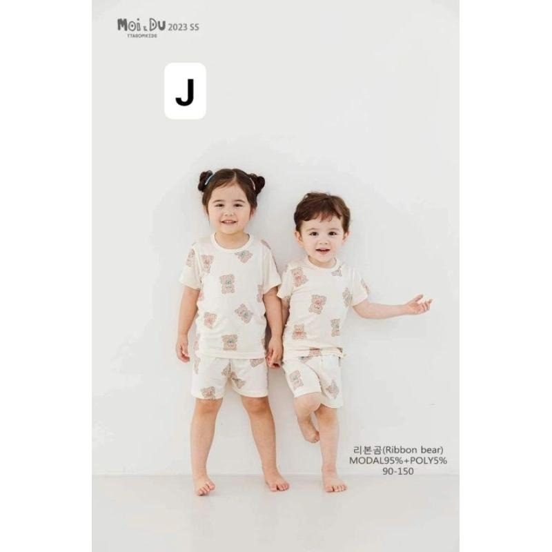 韓國連線 TTASOM 2023新款 韓國製 男女童居家服套裝 莫代爾棉 男寶女寶休閒服 睡衣 現貨現貨-細節圖3