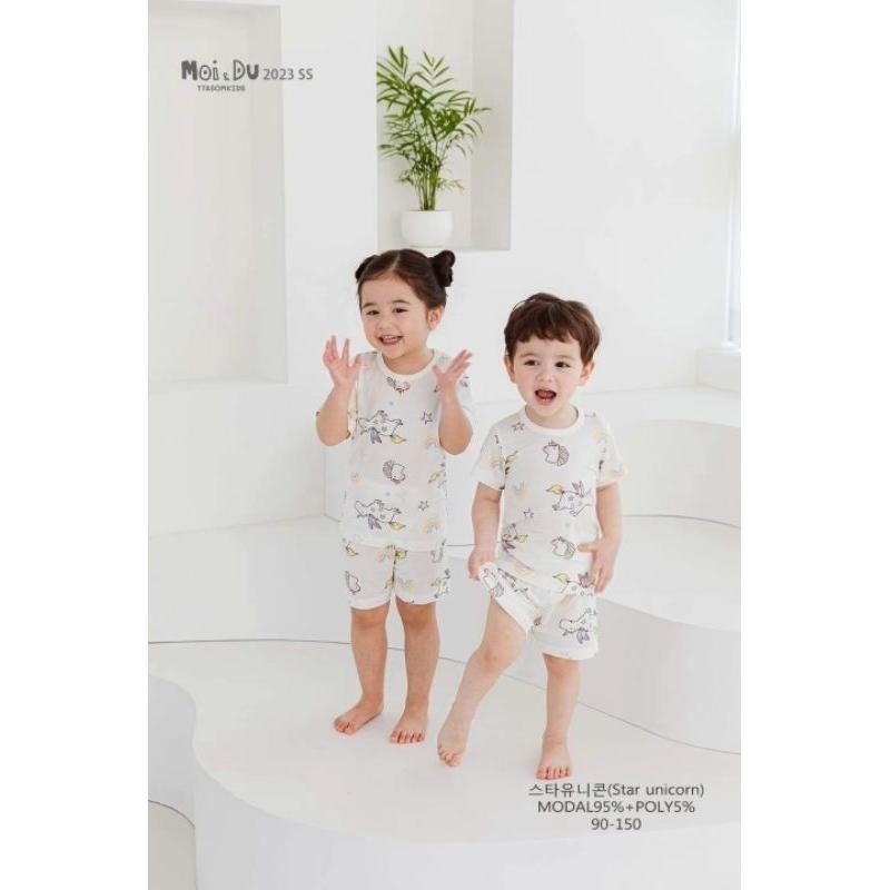 韓國連線 TTASOM 2023新款 韓國製 男女童居家服套裝 莫代爾棉 男寶女寶休閒服 睡衣 現貨現貨-細節圖8