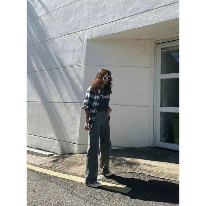 NaNa LuLu 韓國連線 現貨特價-超級稀有的灰色牛仔褲M號-細節圖6