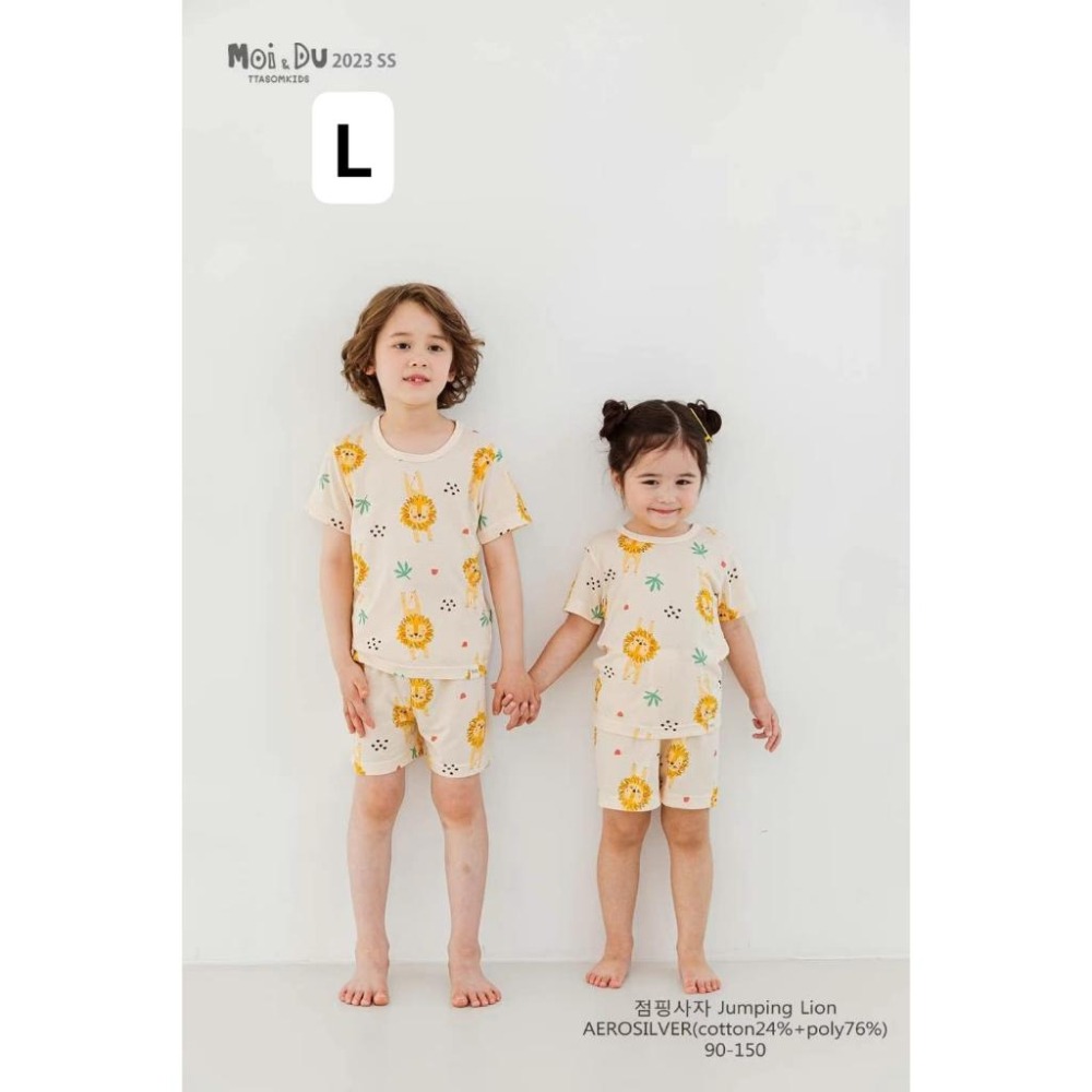 韓國製 TTASOM 2023新款男女童居家服 睡衣 套裝 銀離子抗菌 現貨馬上出-細節圖2