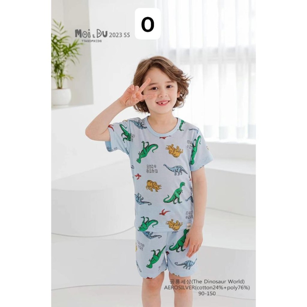 韓國製 TTASOM 2023新款男女童居家服 睡衣 套裝 銀離子抗菌 現貨馬上出-細節圖3