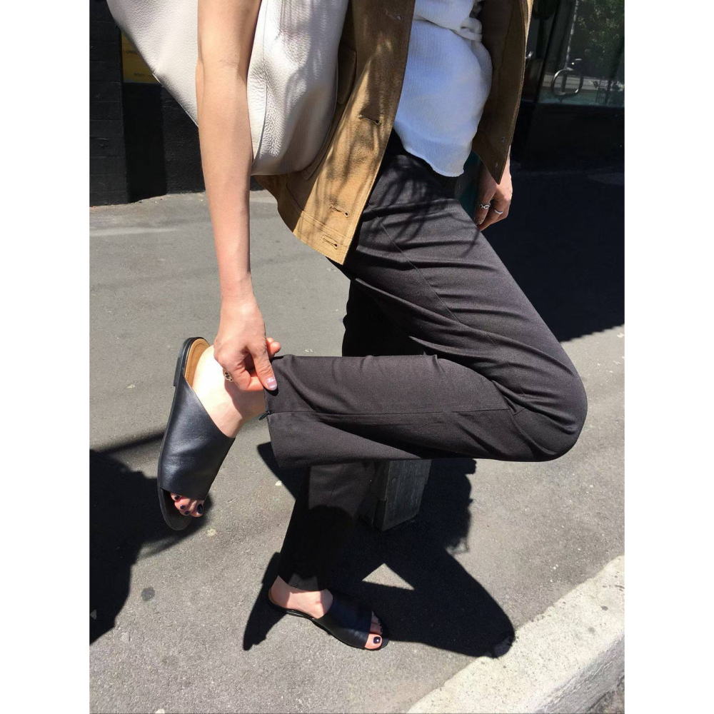 韓國連線  高單設計師呼吸家~好穿好搭拉鍊九分褲 休閒褲 直統褲  現貨  #breathe-細節圖4