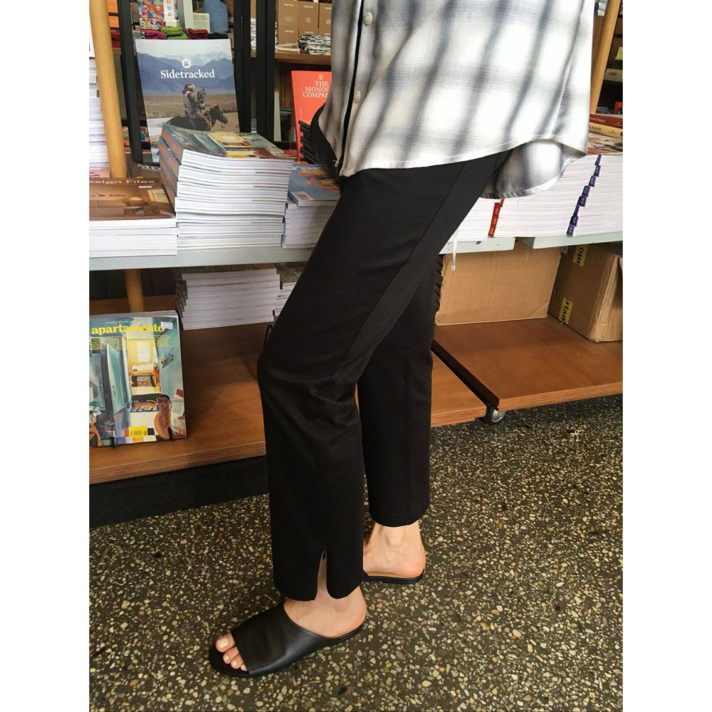 韓國連線  高單設計師呼吸家~好穿好搭拉鍊九分褲 休閒褲 直統褲  現貨  #breathe-細節圖5