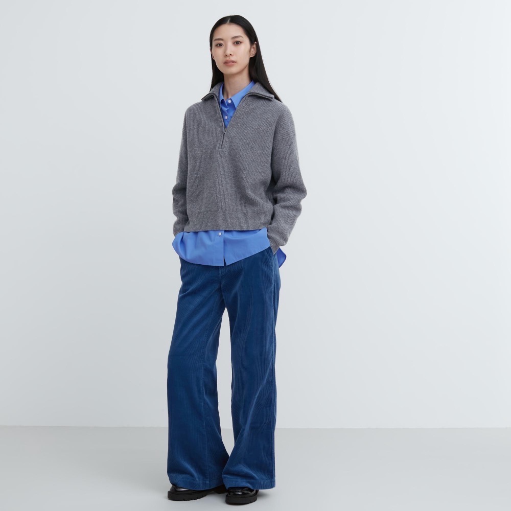 （預購）日本代購🇯🇵日牌Uniqlo 半拉鍊休閒套頭羊毛衫-細節圖3