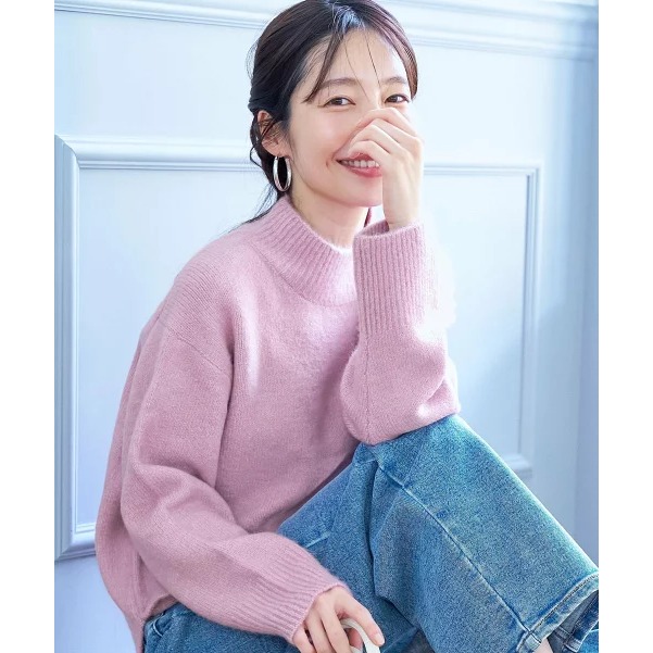 （預購）日本代購🇯🇵國民日牌COCA經典百搭微高領鬆軟純色針織衫-細節圖5