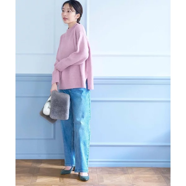 （預購）日本代購🇯🇵國民日牌COCA經典百搭微高領鬆軟純色針織衫-細節圖6