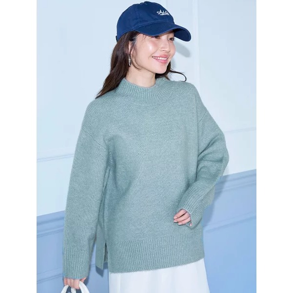 （預購）日本代購🇯🇵國民日牌COCA經典百搭微高領鬆軟純色針織衫-細節圖7