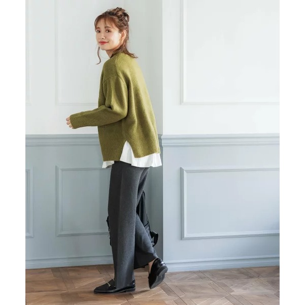 （預購）日本代購🇯🇵國民日牌COCA經典百搭微高領鬆軟純色針織衫-細節圖10