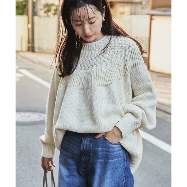 （預購）日本代購🇯🇵日牌Coen 復古經典麻花圓領厚針織-細節圖2