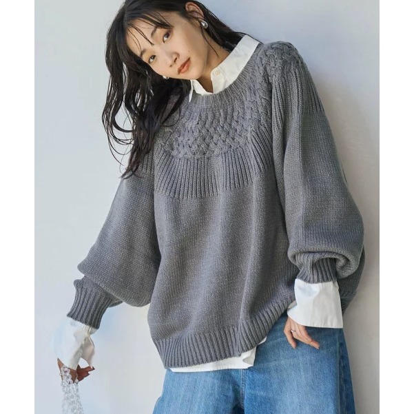 （預購）日本代購🇯🇵日牌Coen 復古經典麻花圓領厚針織-細節圖6