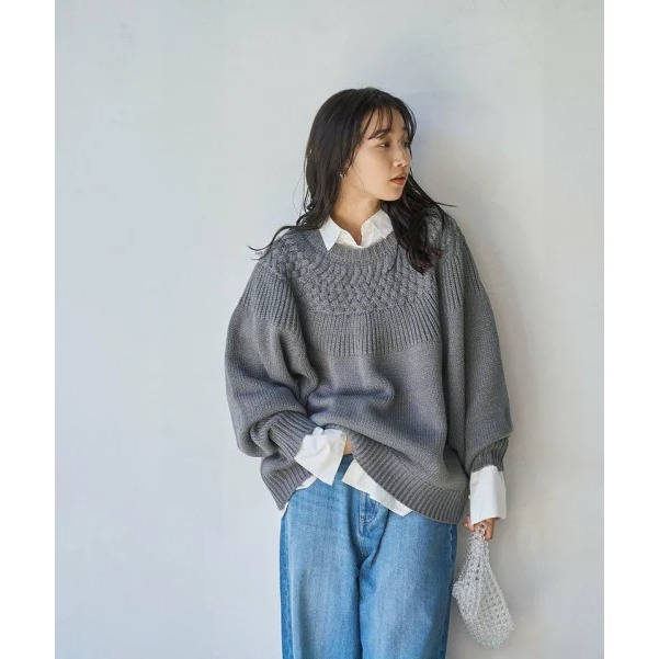 （預購）日本代購🇯🇵日牌Coen 復古經典麻花圓領厚針織-細節圖7