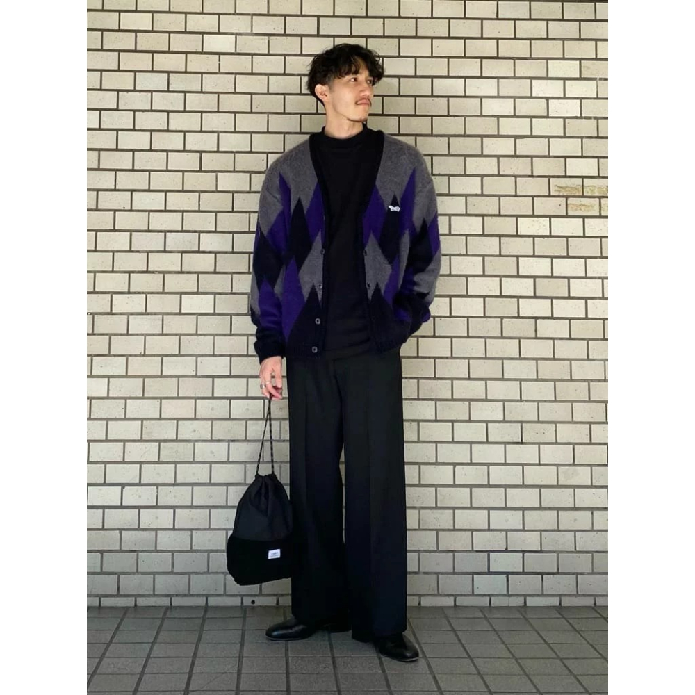 （預購）日本代購🇯🇵日牌Coen 尼龍毛呢束口小包-細節圖4