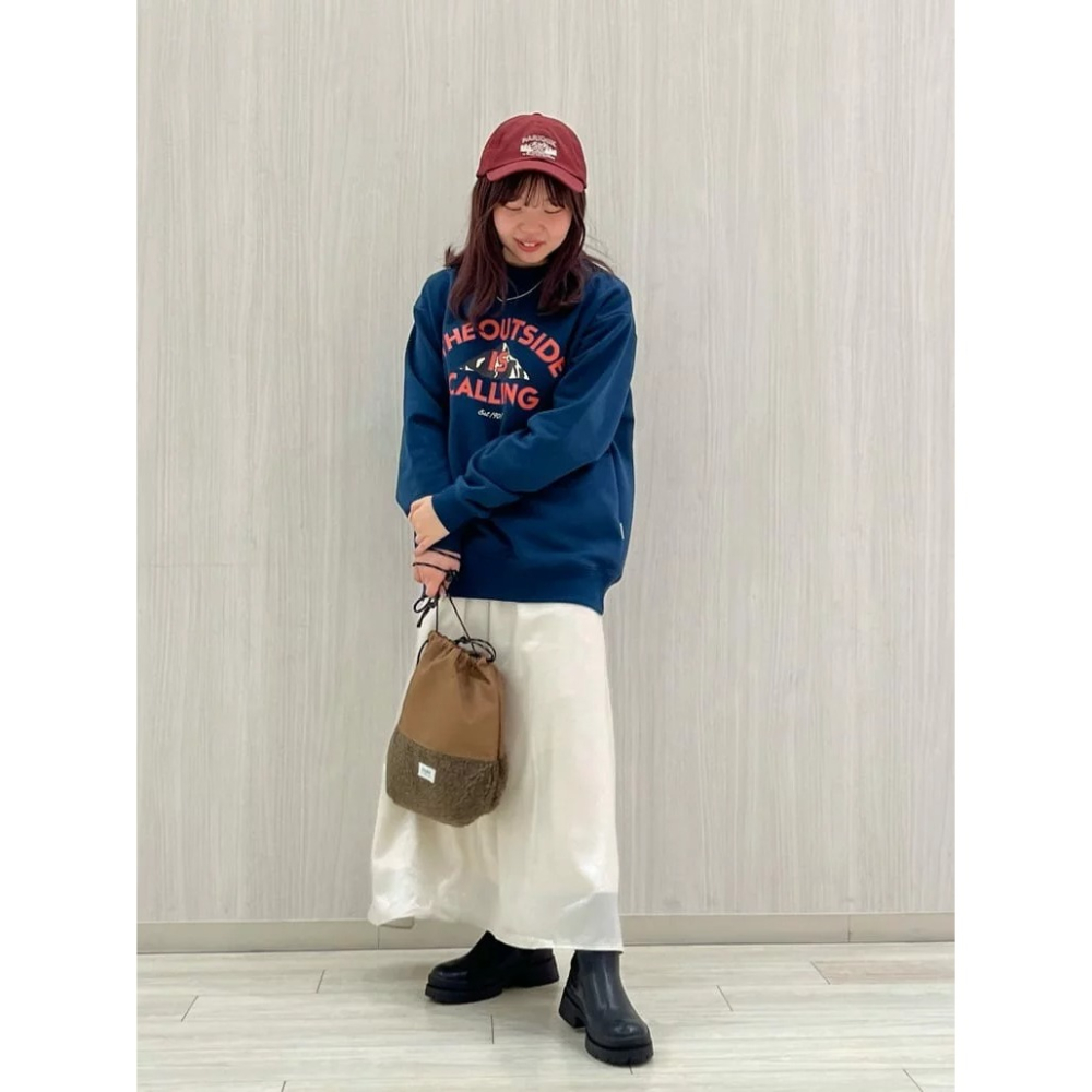 （預購）日本代購🇯🇵日牌Coen 尼龍毛呢束口小包-細節圖7