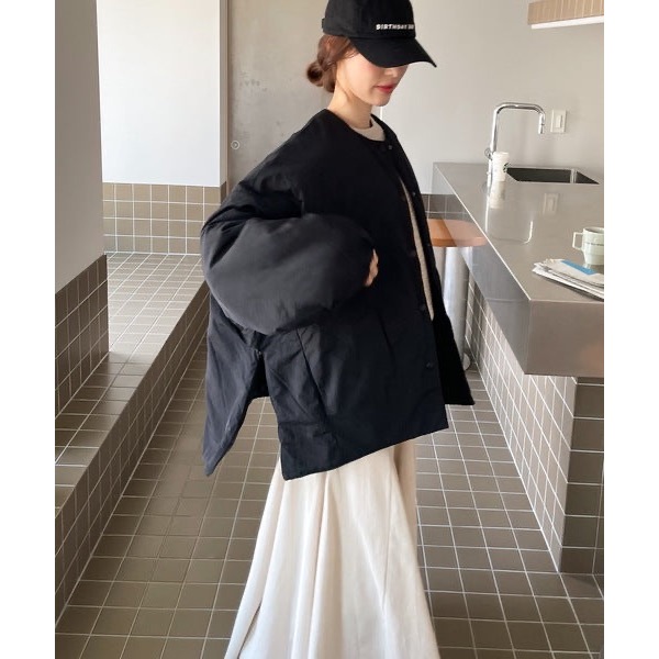 （預購）日本代購🇯🇵 日牌 JAVA 男生女 防風尼龍側拉鏈無領輕量夾棉外套-細節圖2