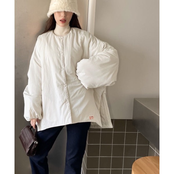 （預購）日本代購🇯🇵 日牌 JAVA 男生女 防風尼龍側拉鏈無領輕量夾棉外套-細節圖10