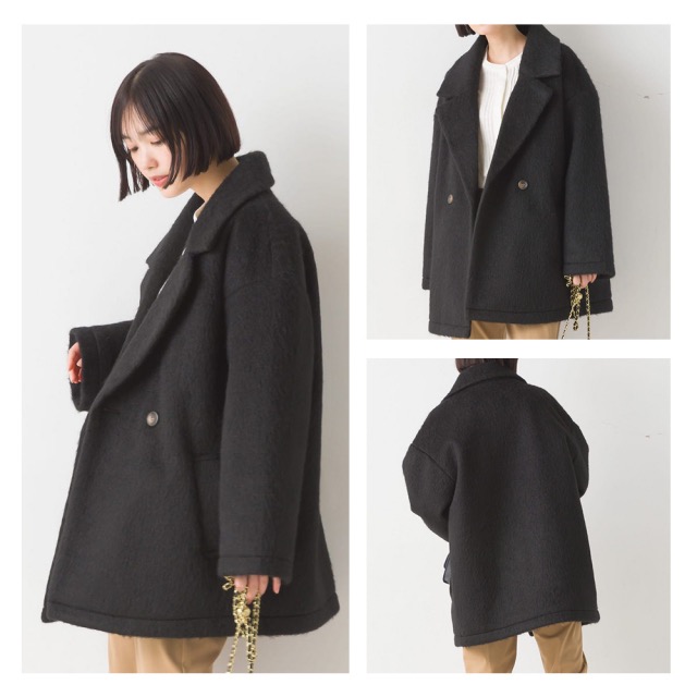 （預購）日本代購🇯🇵 日牌 OMNES俐落英式毛絨短版大衣-細節圖5