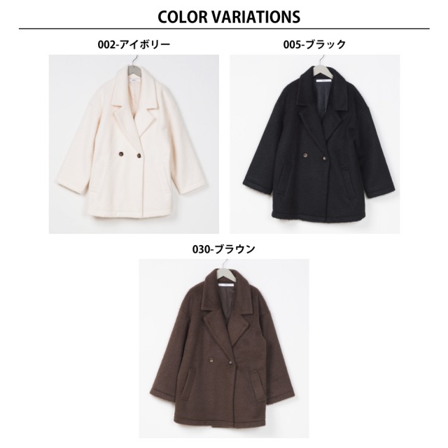 （預購）日本代購🇯🇵 日牌 OMNES俐落英式毛絨短版大衣-細節圖9