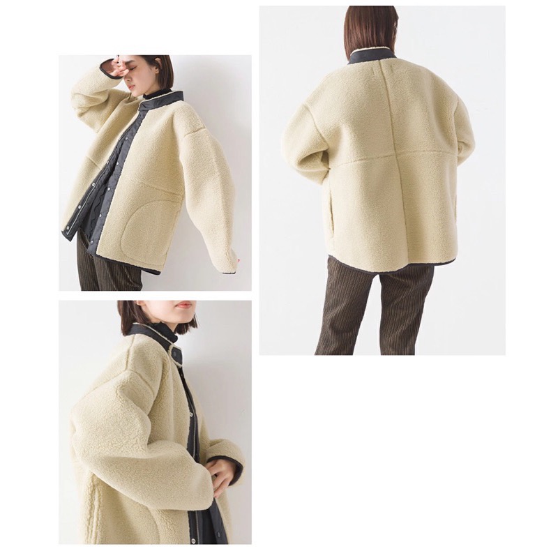 （預購）日本代購🇯🇵 日牌 OMNES帥氣立領毛呢夾克-細節圖3