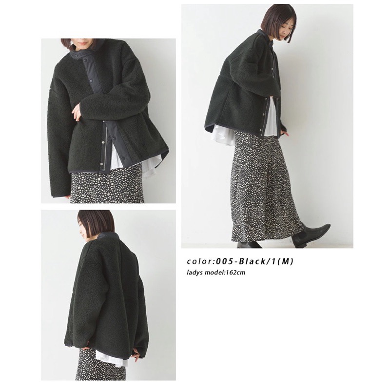 （預購）日本代購🇯🇵 日牌 OMNES帥氣立領毛呢夾克-細節圖5