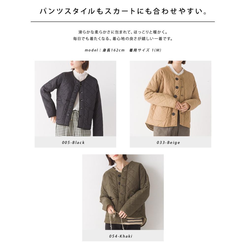 （預購）日本代購🇯🇵 日牌 OMNES 仿皮尼龍絎縫保暖短夾克-細節圖3